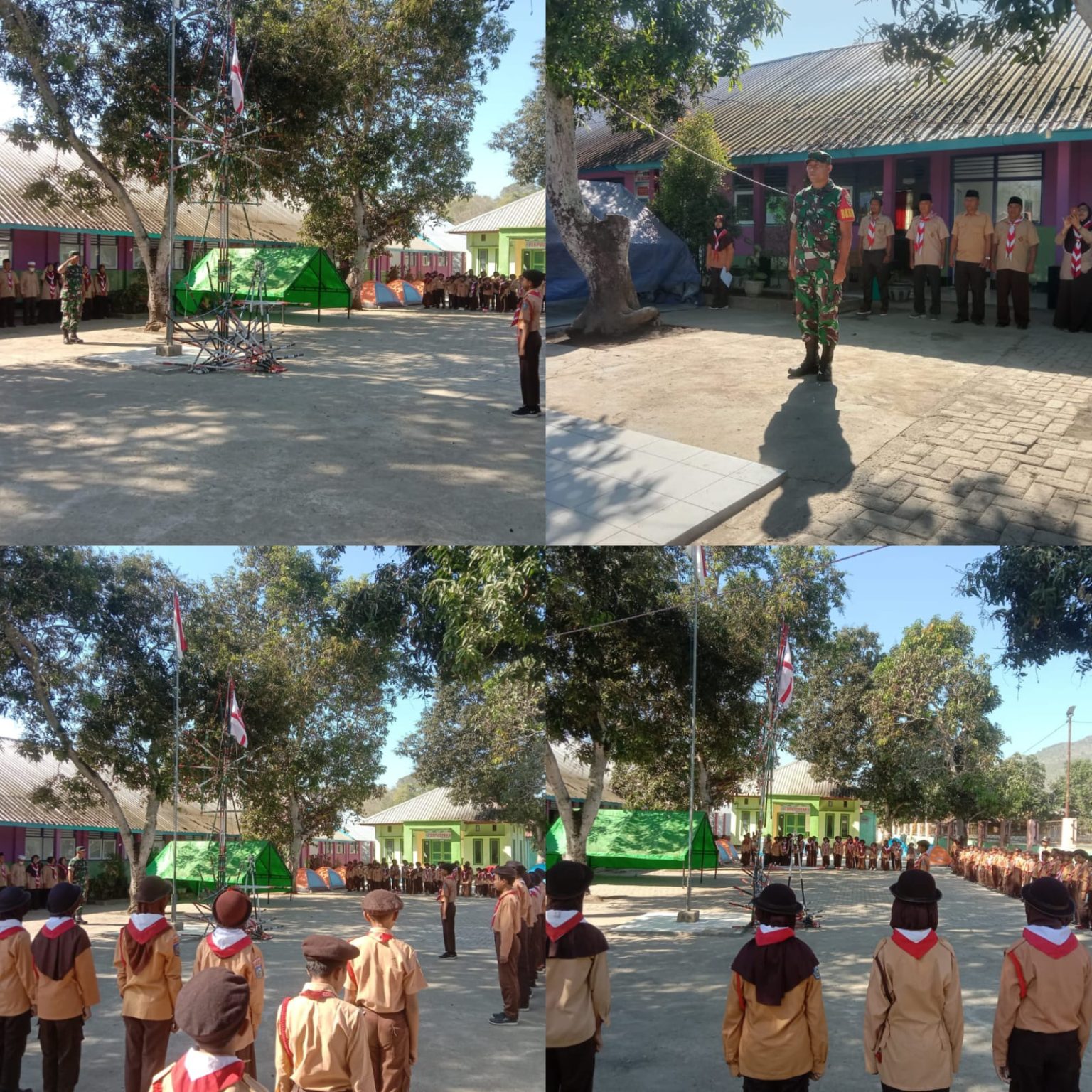 Sebagai Upaya Membentuk Generasi Tangguh, Babinsa Sermong Membuka Persami Saka Wira Kartika