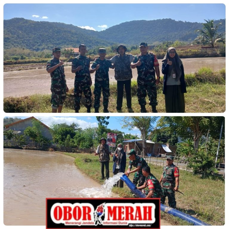 Babinsa Dampingi PPL Pengecekan Lahan Kelompok Tani (Poktan) Desa Lampok Kecamatan Brang Ene