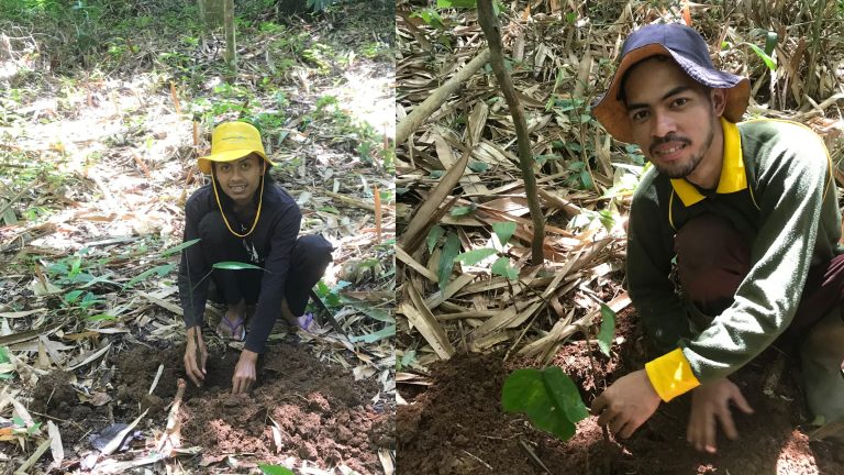 Dua Pemuda Asal Desa Cimanggu Tanam Ratusan Picung di Hulu Sungai Untuk Ketersediaan Air