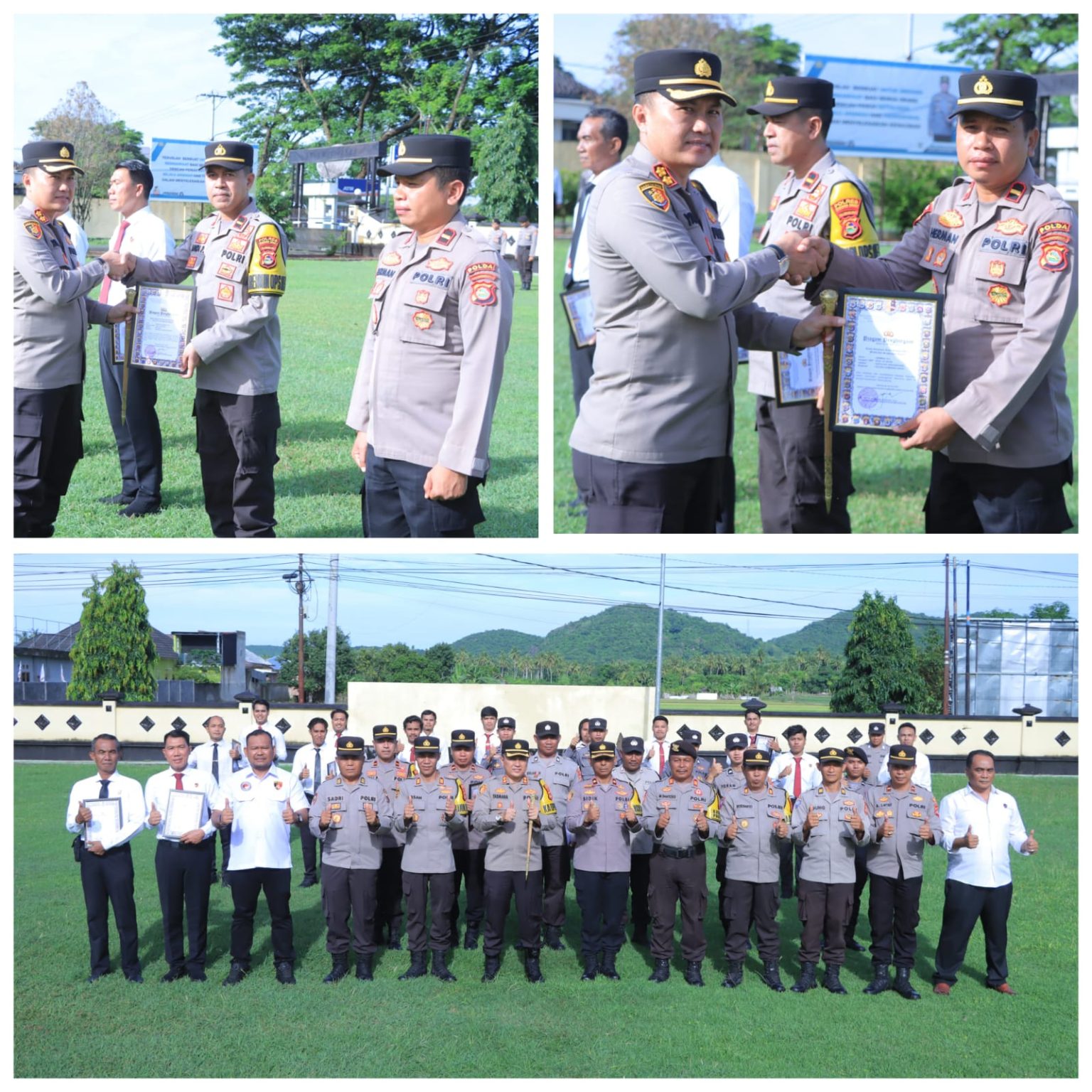 Kapolres Sumbawa Barat Berikan Penghargaan Anggota Berprestasi