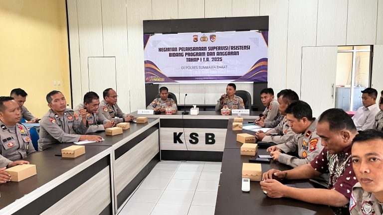 Polres Sumbawa Barat Ikuti Supervisi dan Asistensi Bidang Program dan Anggaran Dari Biro Rena Polda NTB