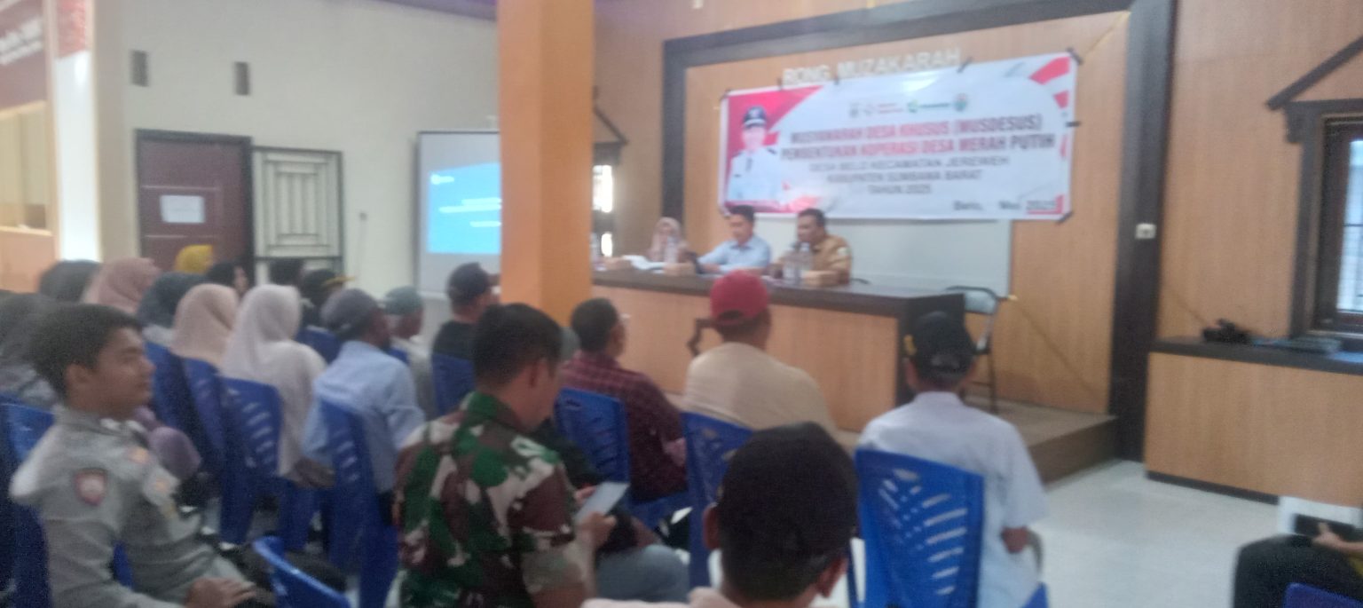 Kawal Program Pemerintah Bhabinkamtibmas Desa Belo Hadiri Pemilihan Pengurus Koperasi Merah Putih