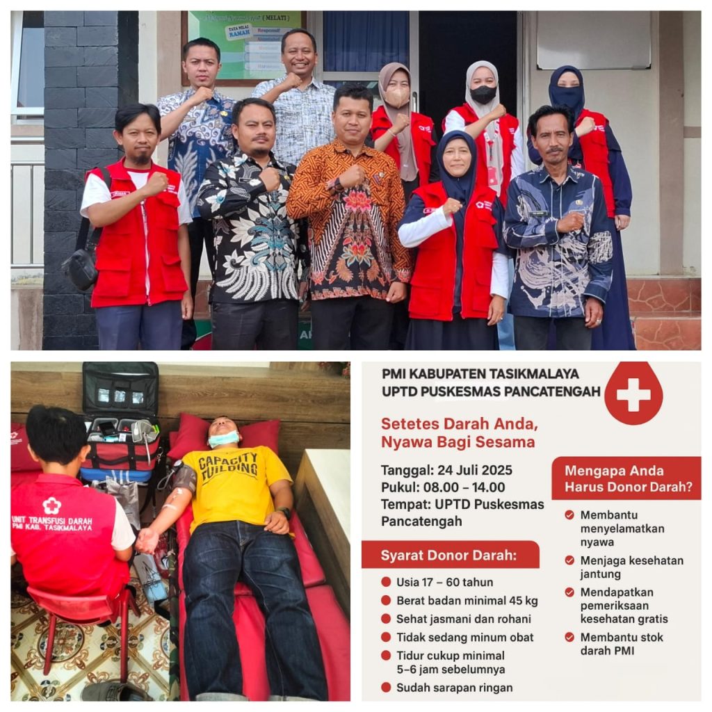 Sambut HUT Kab Tasik ke-393, UPTD Puskesmas Pancatengah Sukses Gelar Donor Darah