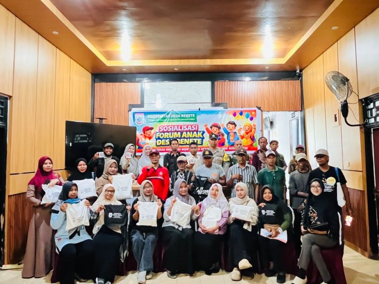 Dorong Anak Aktif dan Berprestasi, Pemdes Benete Gelar Sosialisasi Forum Anak Desa