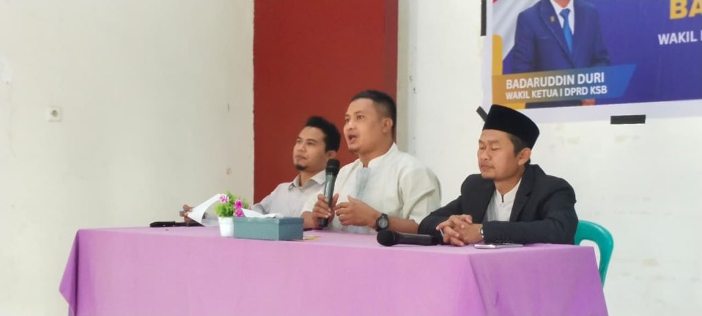 Waka DPRD KSB Badaruddin Duri Gelar Reses di Pesantren