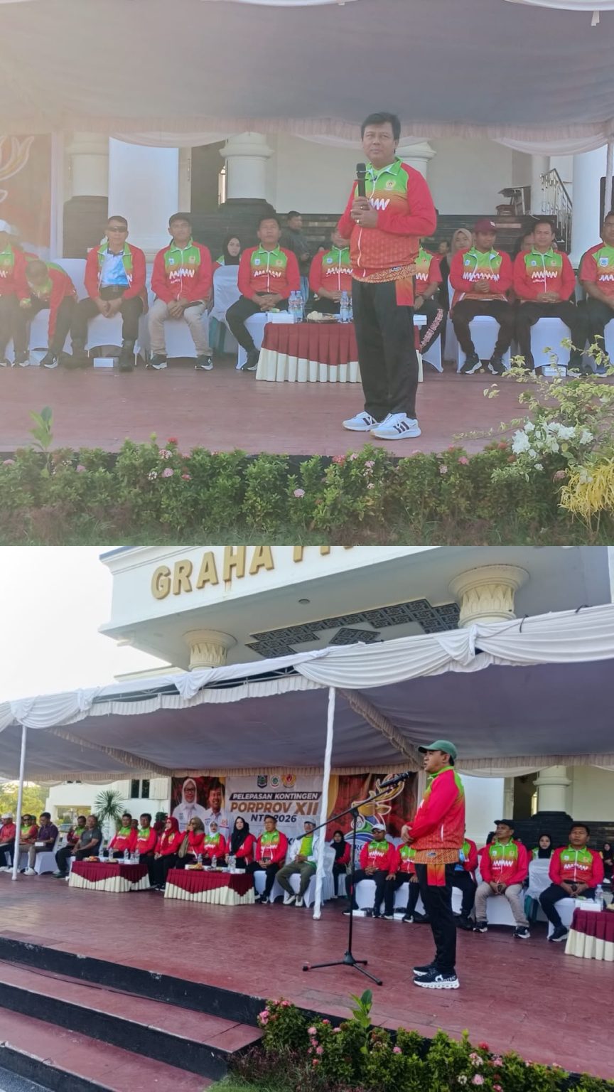 Bupati KSB Melepas Kontingen Kabupaten Sumbawa Barat Menuju Porprov NTB Ke XII Tahun 2026